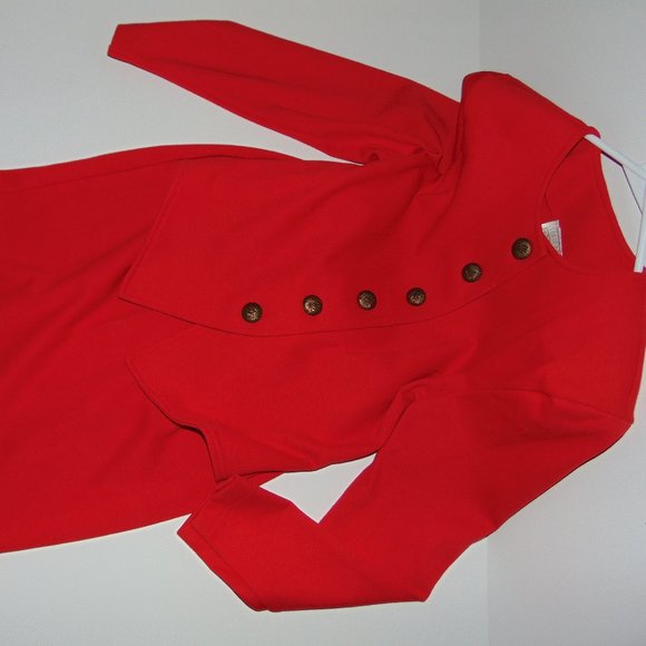 MODA International VS - Red Knit Power Suit - Size S - Picture 1 of 9